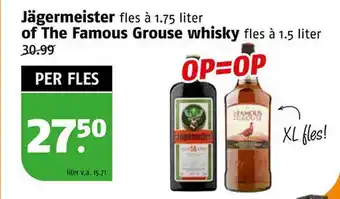 Poiesz Jägermeister of the famous grouse whisky aanbieding