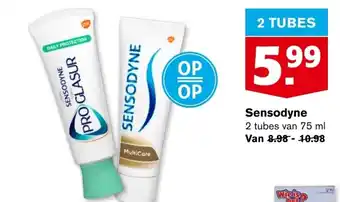 Hoogvliet Sensodyne 75ml aanbieding