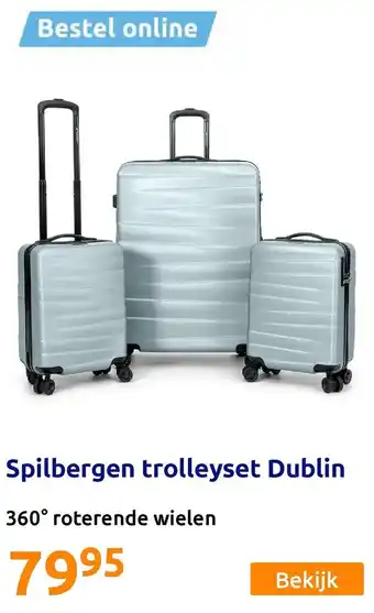 Action Spilbergen trolleyset Dublin aanbieding