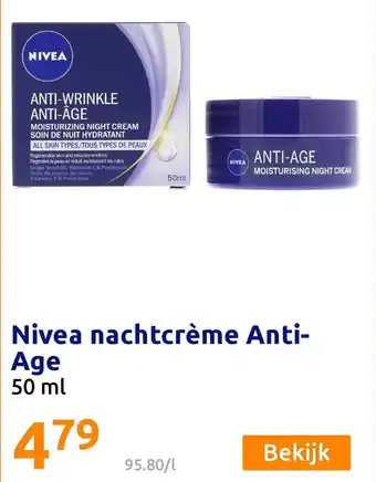 Action Nivea Nachtcreme Anti-Age 50ml aanbieding