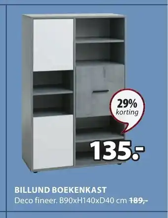 Jysk Billund Boekenkast B90 x H140 x D40 cm aanbieding