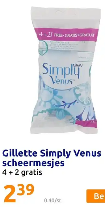 Action Gillette Simply Venus scheermesjes 6st aanbieding