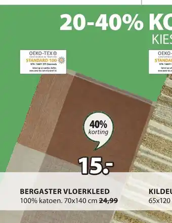 Jysk Bergaster Vloerkleed 70x140 cm aanbieding