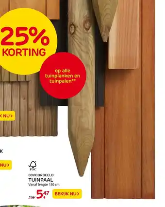 Praxis Tuinpaal 150cm aanbieding