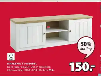 Jysk Markskel TV-Meubel B160 x H54 x D43 cm aanbieding