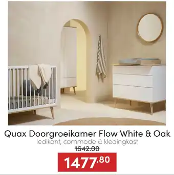 Baby & Tiener Quax doorgroeikamer flow white & oak aanbieding