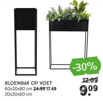 Xenos Bloembak op voet 20*20*60 cm aanbieding