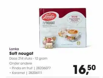 HANOS Lonka soft nougat aanbieding