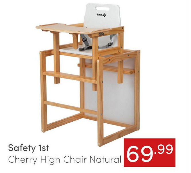 Safety 1st Cherry High Chair Natural aanbieding bij Baby & Tiener