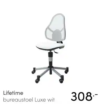 Baby & Tiener Lifetime bureaustoel Luxe wit aanbieding