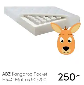 Baby & Tiener ABZ Kangaroo Pocket HR40 Matras 90x200 aanbieding