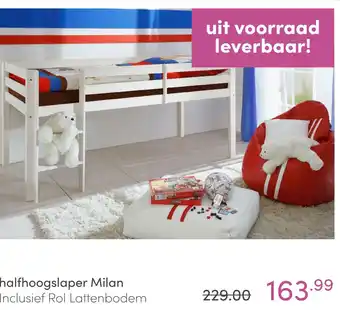 Baby & Tiener halfhoogslaper Milan aanbieding