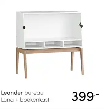 Baby & Tiener Leander bureau Luna + boekenkast aanbieding