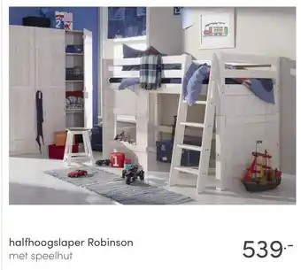 Baby & Tiener halfhoogslaper Robinson met speelhut aanbieding