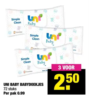 Big Bazar Uni Baby Babydoekjes aanbieding