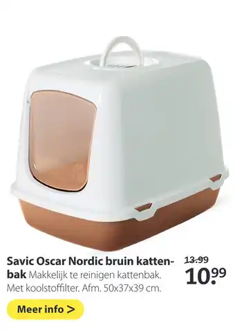 Boerenbond Savic Oscar Nordic bruin kattenbak aanbieding