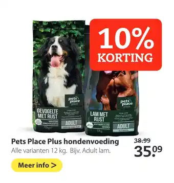 Boerenbond Pets Place Plus hondenvoeding aanbieding