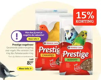 Boerenbond Prestige vogelvoer aanbieding