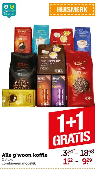 Coop Alle g'woon koffie aanbieding