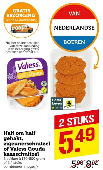 Coop Half om half gehakt, zigeunerschnitzel aanbieding