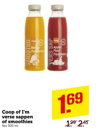 Coop Coop of I'm verse sappen of smoothies aanbieding