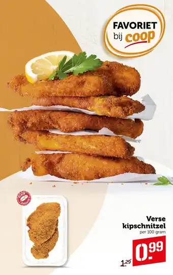 Coop Verse kinschnitzel aanbieding