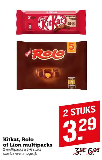 Coop Kitkat, Rolo of Lion multipacks aanbieding