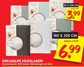 Dekamarkt Dreamlife hoeslaken aanbieding