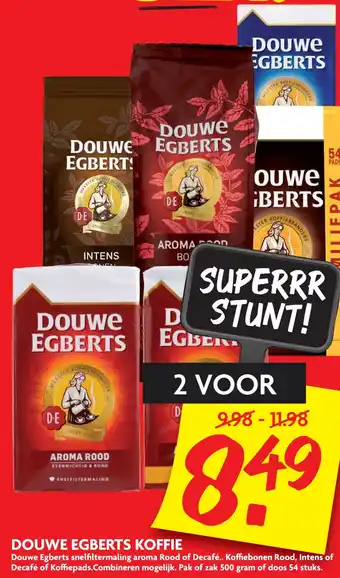 Dekamarkt Douwe egberts koffie aanbieding