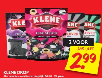 Dekamarkt Klene drop aanbieding