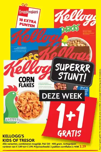 Dekamarkt Kellogg's kids of tresor aanbieding