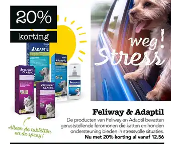 Dierspecialist Feliway & Adaptil aanbieding