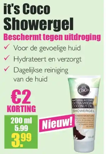 Gezond & Wel it's Coco Showergel aanbieding