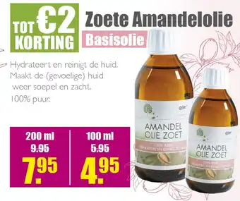 Gezond & Wel Zoete Amandelolie Basisolie| aanbieding