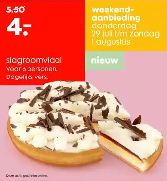 HEMA slagroomvlaai aanbieding