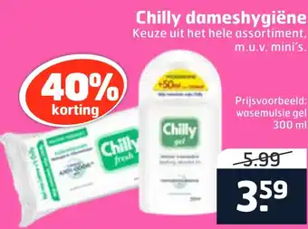 Trekpleister Chilly dameshygiëne aanbieding