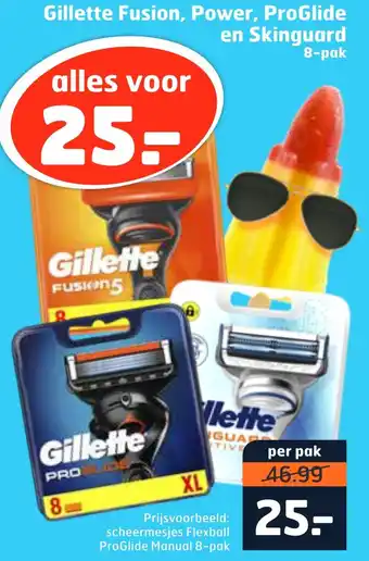 Trekpleister Gillette Fusion, Power, ProGlide en Skinguard aanbieding