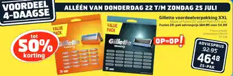 Trekpleister Gillette voordeelverpakking XXL aanbieding