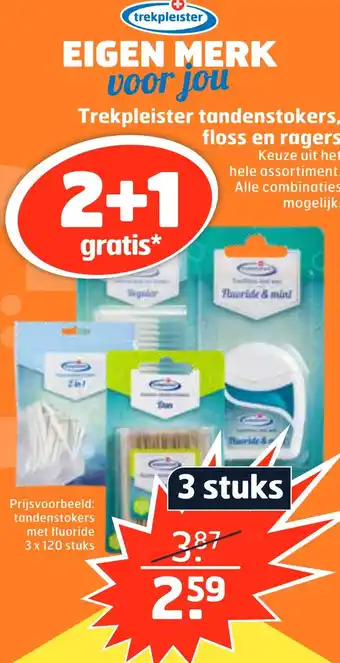 Trekpleister Trekpleister tandenstokers, floss en ragers aanbieding