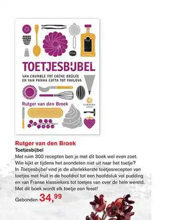 Libris Rutger van den broek - toetjesbijbel aanbieding