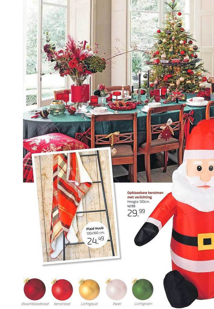 JOIEDOMI Opblaasbare Kerstman Uit Het Raam - 6FT LED Decoratie Q 934967
