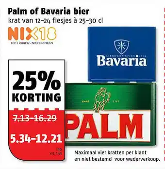 Poiesz Palm of Bavaria bier aanbieding