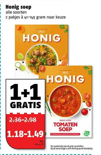 Poiesz Honig soep aanbieding