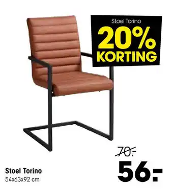 Kwantum Stoel Torino Bruin aanbieding