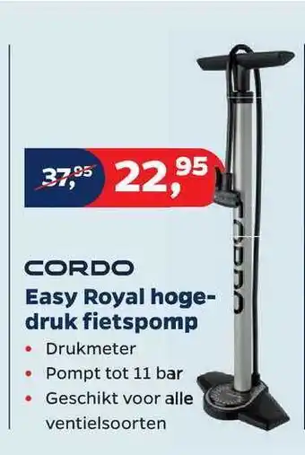 Bike Totaal Cordo Easy Royal Hogedruk Fietspomp aanbieding