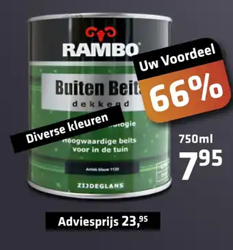 De voordeelmarkt Rambo Buiten Beits aanbieding