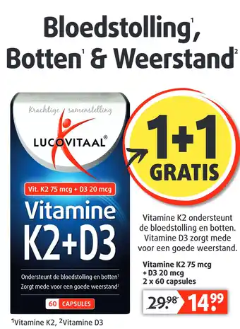 Lucovitaal Vitamine K2+D3 aanbieding