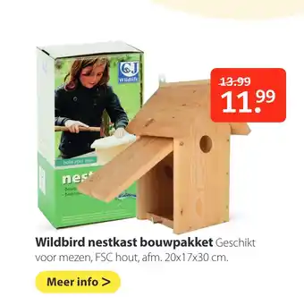 Pets Place Wildbird nestkast bouwpakket aanbieding