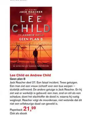 Libris Lee child en andrew child - geen plan b aanbieding