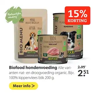 Pets Place Biofood hondenvoeding aanbieding